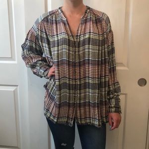 Free people plaid blouse